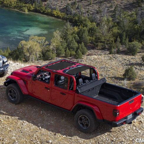 Sun Shade for Jeep Gladiator – (2018-Current), Front & Rear Mesh Sunshade for Jeep Gladiator, JT 4 Door Top Sunshade, Reduces Wind & Noise, with Storage Pouch, Jeep Gladiator Accessories in Kuwait