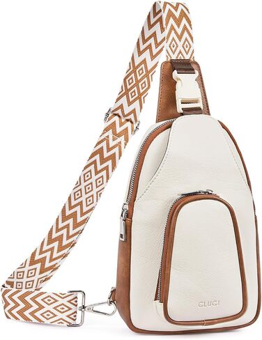 CLUCI Cross Body Bag Large Sling Bag for Women Leather Sling Backpack Fanny Pack Chest Bag for Travel Hiking in Saudi Arabia