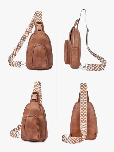 CLUCI Cross Body Bag Large Sling Bag for Women Leather Sling Backpack Fanny Pack Chest Bag for Travel Hiking in Saudi Arabia