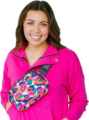 Mary Square 48153 Birds of A Feather Pink 9.25 x 7 Polyester Crossbody Fannie Waist Pack in Saudi Arabia
