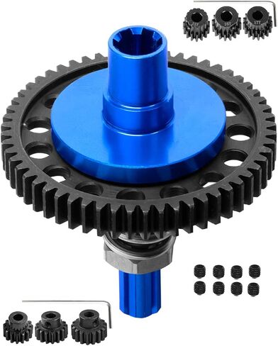 7075 Metal Spur Gear Slipper Clutch 57T(0.8) with 3.17mm and 5mm Pinion Gear Sets (15T/16T/17T) Upgrades for 1/10 4x4 Granite/Senton/Big Rock/Vorteks 3s & 550,Kraton/Outcast 4S,1/8 Typhon 3s,Red in Saudi Arabia