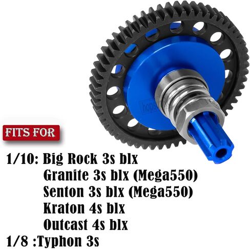 7075 Metal Spur Gear Slipper Clutch 57T(0.8) with 3.17mm and 5mm Pinion Gear Sets (15T/16T/17T) Upgrades for 1/10 4x4 Granite/Senton/Big Rock/Vorteks 3s & 550,Kraton/Outcast 4S,1/8 Typhon 3s,Red in Saudi Arabia