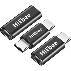 [3in1 Pack] USB 3.1 C Extension Coupler Adapter:USB C Male to Male,C Female to Female,C Male to Female Compatible with MacBook,Nintendo Switch,Thunderbolt3 and More, black