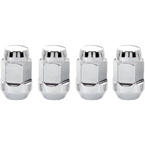 صواميل عروة على شكل مقعد مخروطي منتفخ من الكروم من MCGARD 64010 (1/2 بوصة - مقاس 20 خيط) - مجموعة من 4 قطع