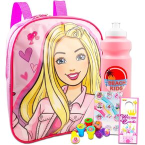 Barbie Backpack - 11" Barbie Backpack Plus Stickers, Stampers, and More