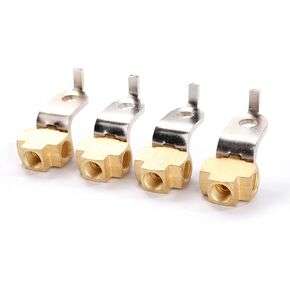 Pack of 4 3 Way Female Brake Line Tee Fits for 3/16" Tube Come with Mounting Bracket Inverted Flare, 3/8", 24 Threads Ports