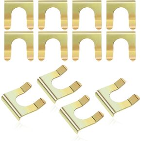12 PCS Automobile Oil Pipe Clip Kit, Gear Cable and Handbrake Cable Fixing Clip, Brake Hose Bracket U-shaped Metal Anti-rust Bracket, Universal for Most Car Motorcycle Repair Accessories (Gold)