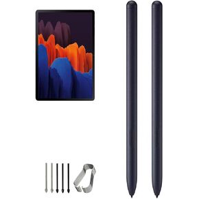 2 Pcs Galaxy Tab S7 Stylus Pen Replacement for Samsung Galaxy Tab S7, Tab S7+, Tab S7 FE All Version Without Bluetooth Stylus S Pen + Tips/Nibs (Black)
