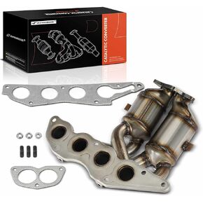 A-Premium Front Exhaust Manifold Catalytic Converter Kit Direct-Fit Compatible with Mitsubishi Eclipse 2006-2012, 2.4L, EPA Compliant, Replace# 1555A084, 1555A085