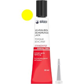 ORIGINAL BÄDER Torque Seal Tamper Proof Indicator STANDARD color YELLOW 20ml - Threadlocker Made in Germany since 1962 - Security pen for sealing and proof of manipulation.