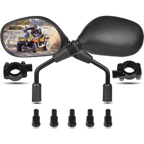 Motorcycle Mirrors,ATV Mirrors with 360 Degrees Ball-Type Bike Mirrors Compatible with Scooter Snowmobile Mope, 8mm 10mm Handlebar ATV Accessories
