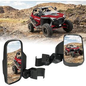 مرايا جانبية Youx Moto UTV متوافقة مع Polaris Ranger XP 900 1000 570 500 General، مناسبة لمرايا الرؤية الجانبية Can Am Defender Maverick القابلة للتعديل (شريط على شكل) in Kuwait
