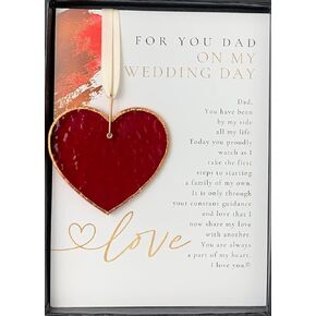 My Parents on My Wedding Day: Beautiful Stained Glass Heart; a Sentimental Wedding Gift for Mom and Dad and Meaningful Keepsake Ornament for Parents of The Bride or Groom