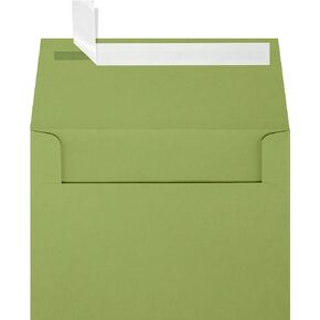 LUXPaper A6 Invitation Envelopes | Peel & Press | 4 3/4" x 6 1/2" | Avocado Green | 70lb. Text | 50 Qty