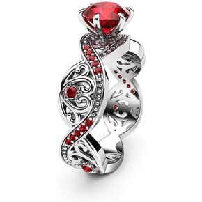 925 فضة لامعة مكعب زركونيا خواتم خاتم الماس الأحمر للنساء النتائج مجوهرات القرط ظهورهم النتائج in Kuwait