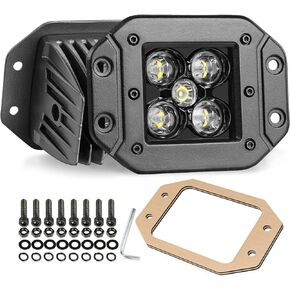 Flush Mount LED Pods, 2Pcs 5 Inch CREE LED Bumper Lights Flush Mount LED Fog Lights Off Road Lights for Truck SUV ATV UTV Boat 4x4