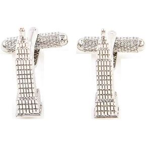 Empire State Building NYC New York City Pair Cufflinks in Presentation Gift Box & Polishing Cloth