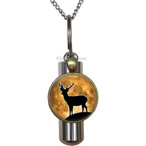Cioaqpyirow Antler Cremation URN Necklace/Deer Cremation URN Necklace/Antler Jewelry/Antler URN/Deer Jewelry/Antler Cremation URN Necklaces/Deer Antler Jewelry/Reindeer URN,HO0E319