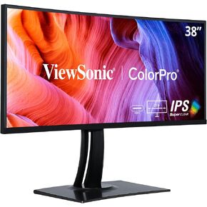 ViewSonic VP3881A 38-Inch QHD Wide 1440p IPS WQHD+ Curved Ultrawide Monitor with ColorPro 100% sRGB Rec 709, Eye Care, HDR10 Support, USB C, HDMI, USB, DisplayPort for Professional Home and Office