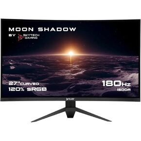 Skytech Gaming 27-inch Curved Gaming Monitor up to 180Hz, QHD 2K(2560 x 1440), 3.7ms Response Time, 1500R VA Panel, FreeSync & G-Sync Support, Swivel Tilt Height Pivot Adjustable, HDMI & DisplayPort