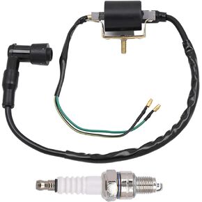Ignition Coil Fits For Honda CT70 CT70H CT90 CM91 XR50 Trail 90 Trail 70 Bikes 1969-1981Trail with Spark Plug