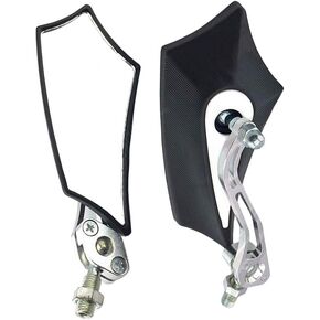 ESUPPORT Red Universal Motorcycle Motorbike 8mm 10mm Rear View Side Mirror ATV Scooter Bike Sport