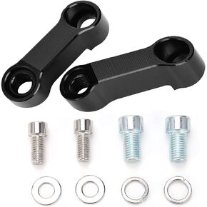 2 Pcs Mirror Mount Risers, 10mm 8mm Motorcycle Mirror Riser Extender Adapter, Aluminum Alloy Mirror Risers, Motorcycle Mirror Extenders