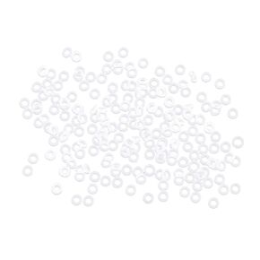 X AUTOHAUX Silicone O-Rings, 4mm OD 2mm ID 1mm Width VMQ Seal Gasket for Compressor Valves Pipe Repair, White, Pack of 200