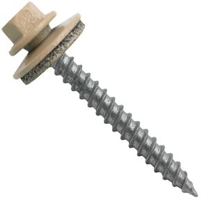 Metal Roofing Screws: (250)12 x 2" TAN Hex ReGrip Sheet Metal Roof Screw. Sharp Point Metal to Wood siding Screws. 5/8" EPDM Washer