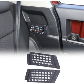 Rear Door Storage Pockets Compatible with Toyot@ FJ Cruiser 2007-2021, Rear Seat Molle Panel Metal Back Door Side Organizer Storage Box Expansion Accessories, 2PCS