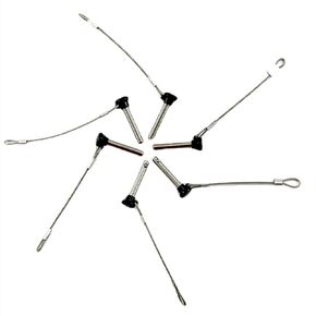 2/4/6Pcs Black Nylon Head Pull Pin Quick Release Pull pin Dia, 3/16" Marine Grade 316 Stainless Steel Bimini top Pins with Lanyard (4)