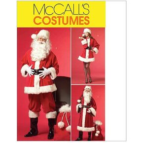 McCall's M5550 Women's and Men's Santa Claus Christmas Costume Sewing Pattern, Sizes XL-XXXL
