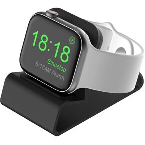 متوافق مع حامل شاحن ساعة Apple Ultra 2/Ultra/SE/9/8/7/6/5/4/3/2/1، من الألومنيوم iWatch 49 45 41 44 40 42 38 حامل شحن قاعدة منضدة - شاحن مغناطيسي لا وشملت-رمادي