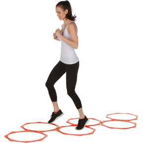Hexagonal Speed & Agility Training Rings - Set of 6 by Trademark Innovations