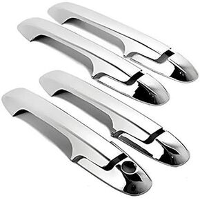 Chrome Plated Door Handle Cover Compatible with 2003-2007 Honda Accord Sedan 4 Doors Without Passenger Side Keyhole