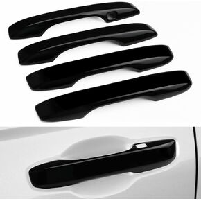 Door Handle Cover Compatible for 2023 2024 Honda CRV HRV Accessories for 2023 2024 Honda Accord for Civic 2022 2023 2024 Door Handle Protector (with 2 Auto Sensor Holes, Glossy Black)