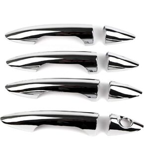 8Pcs 4 Door Handle Cover Compatible with Hyundai Solaris Verna Accent 2012 2013 2014 2015 2016 2017 Exterior ABS Molding Protector Trim (Chrome Plated)