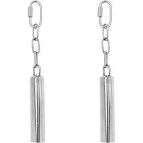 2 Pcs Stainless Steel Bell Bird Toys Chew Toy Heavy Duty Bird Cage Stand Toys for Parrot, Macaw, African Greys, Small Cockatoo, Parakeet, Cockatiels