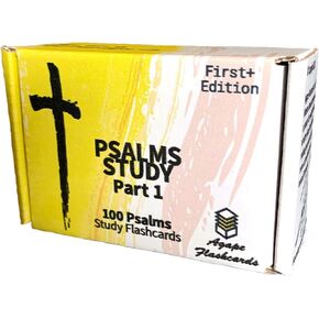 Agape Flashcards- Psalms Study Flashcards (Part 1): 100 of the Most Important Psalms from the Bible | Pack of 100 Psalms Study Flashcards | Perfect for Memorizing Psalms Verses | Made in USA | English