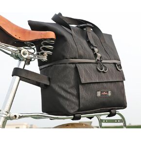 TOURBON Insulated Bike Trunk Cooler Bags Bicycle Rear Rack Saddlebag Cycling Convertible Shoulder Bag