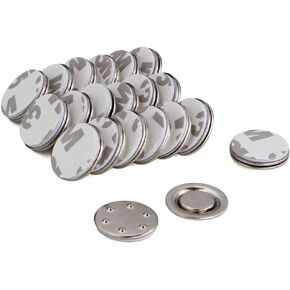 Small Round Name Badge Magnets, Magnetic Name Tag Holders, Set of 20 (40 Pieces)