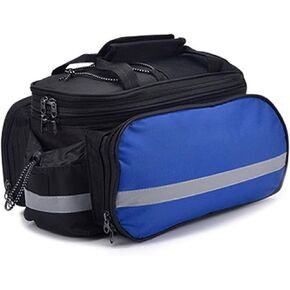 Bike Rear Rack Bag，Multi-Function Bicycle Rack Carrier Bag,Bike Panniers Bag,Cycling Luggage Bag,Detachable Tail Seat Trunk Handbag Shoulder Strap Storage with Rain Cover(27L)