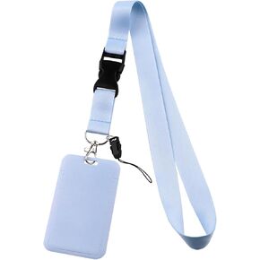 Purple Pink Lanyard with ID Holder Women Men Lanyard for Badges Holder Keychain Vertical ID Card Holder Neck Lanyard for Keys in Saudi Arabia