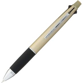 Uni Jetstream Multi Pen 4 and 1, 0.38mm Ballpoint Pen (Black, Red, Blue, Green) and 0.5mm Mechanical Pencil, Body, Champagne Gold (MSXE5100038.25)