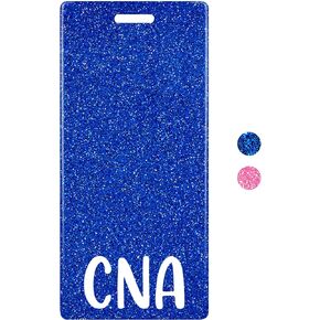 Plifal CNA Badge Buddy Card Nurse Nursing Accessories Glitter Vertical Badge Identification Tags