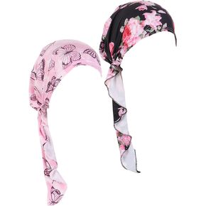 Pre Tied Chemo Headwear Head Scarf Cover for Women Headwraps Cancer Hat