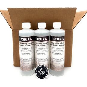 | Keurig Descaling Solution for Single Serve Coffee Machines Pack of 3 x 14 fl oz bottles (42 fl oz total) for Single Serve Coffee Machines with Complimentary Brand Sticker