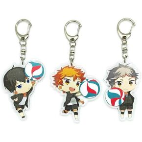 Inc. - Set of 3 Haikyuu Acrylic Keychain Hinata Shouyou, Kageyama Tobio, Sugawara Koushi