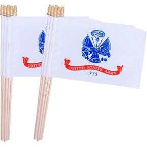 TSMD الجيش الأمريكي 1775 عصا عسكرية أعلام صغيرة صغيرة محمولة باليد، 5 × 8 بوصة، 12 حزمة in Kuwait