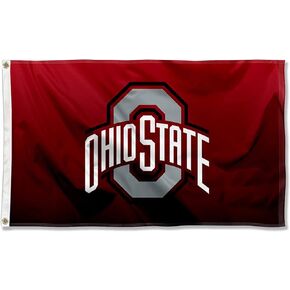 College Flags & Banners Co. Ohio State Buckeyes Two Tone Gradient Banner Grommet Flag